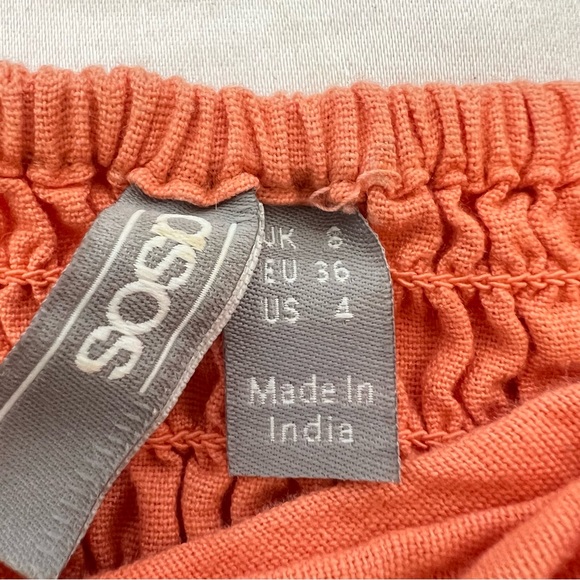 Asos Neon Top with Shirring in Linen - Picture 6 of 8